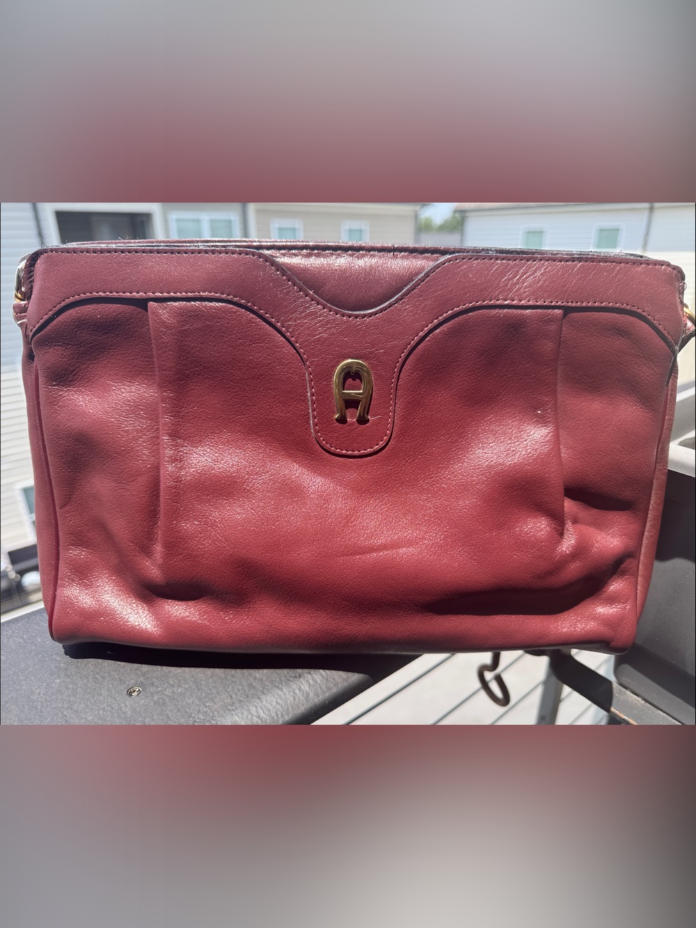Vintage Etienne Aigner Burgundy Oxblood Leather Shoulder Bag